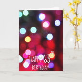 65th誕生日パーティーライトカード カード (黄色い花)