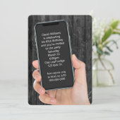 65th誕生日パーティー文字メッセージ 招待状 (スタンド正面)