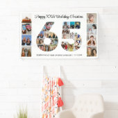 65th誕生日パーティー番号65フォトコラージュ 横断幕 (インサイチュ)
