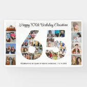 65th誕生日パーティー番号65フォトコラージュ 横断幕 (横)