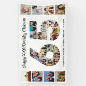 65th誕生日パーティー番号65フォトコラージュ 横断幕 (縦)