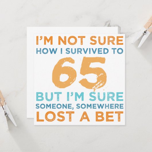 65th誕生日凡例 カード (正面/裏面インサイチュ)