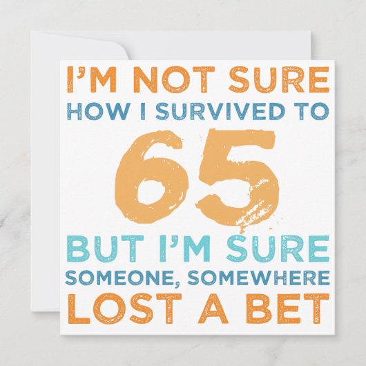 65th誕生日凡例 カード (正面)