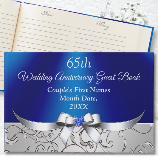 65th 結婚anniversary Guest Book, SAPPHIRE ゲストブック