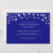 65th Anniversary Sapphire Silver Glitter Stars 招待状 (裏面)