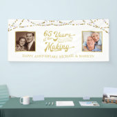 65th Anniversary Then & Now写真金ゴールド名 横断幕 (トレードショー)