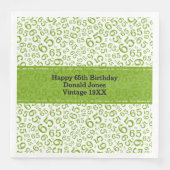 65th Birthday Age Number Pattern Green/Gold (正面)