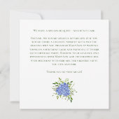 65th Birthday Blue Hydrangeas Card Request  招待状 (裏面)