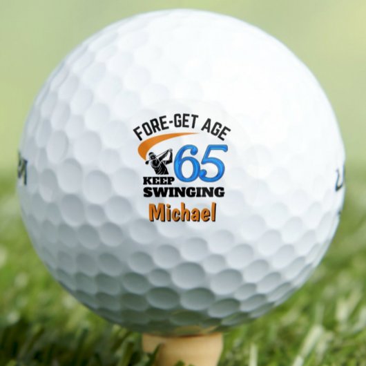 65th Birthday Gift for Granddad Funny Blue ゴルフボール