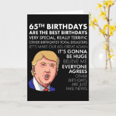 65th Birthday Gift Funny Trump Quote Shirt For Men カード (黄色い花)