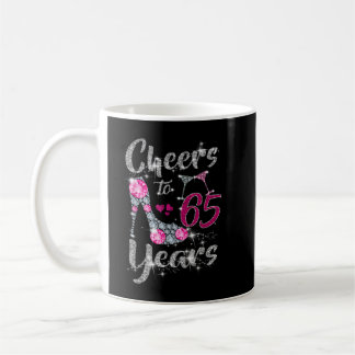 65th Birthday Gifts Cheers To 65 Year Old Wine hig コーヒーマグカップ