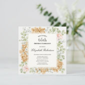 65th Birthday Invitation in Elegant Autumn Colors 招待状 (スタンド正面)