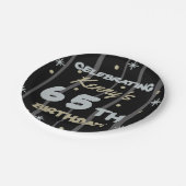 65th Birthday Partyお名前の追加 ペーパープレート (アングル)