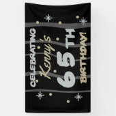 65th Birthday Partyお名前の追加 横断幕 (縦)