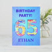 65th Birthday Partyへの招待の追加 招待状 (スタンド正面)