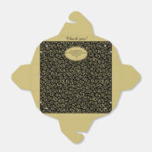 65th Birthday Party金ゴールド/ブラックナンバーパターン フェイバーボックス (折り畳みなし)