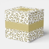 65th Birthday Party金ゴールド/ホワイトナンバーパターン フェイバーボックス (裏面サイド)