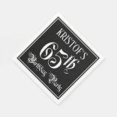 65th Birthday Party – スクリプファンシート+名前をカスタムする スタンダードランチョンナプキン (角)