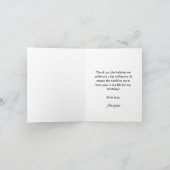 65th Birthday Party Folded Thank You Cards サンキューカード (内部)