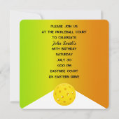 65th Birthday Pickleball Party 招待状 (裏面)