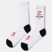 65th Birthday Socks Men Funny ソックス (左)