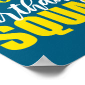 65th Happy Birthday Squad Party Bday Family Group  ポスター (角)