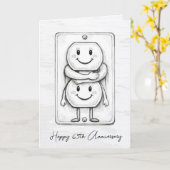 65th Wedding Anniversary Electrical Socket  カード (黄色い花)