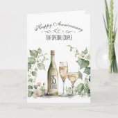65th Wedding Anniversary Wine and Ivy   カード (正面)