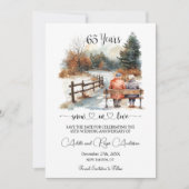 65th Wedding Anniversary Winter Landscape Romantic セーブザデート (正面)