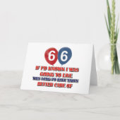 66おもしろい歳の誕生日プレゼント カード (正面)