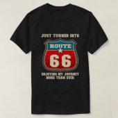 66おもしろい番目の誕生日ギフトのみルートに転換66 Tシャツ (デザイン正面)