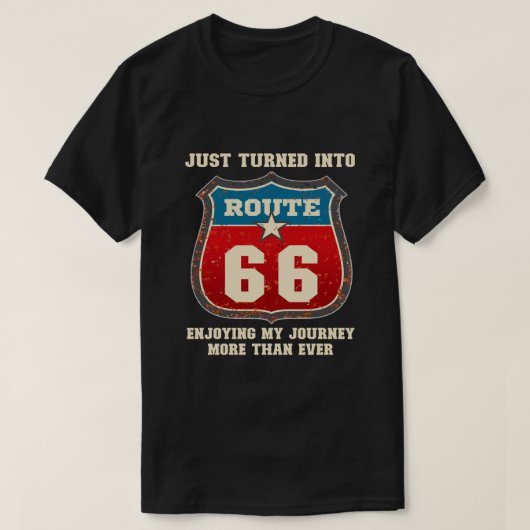 66おもしろい番目の誕生日ギフトのみルートに転換66 Tシャツ (デザイン正面)