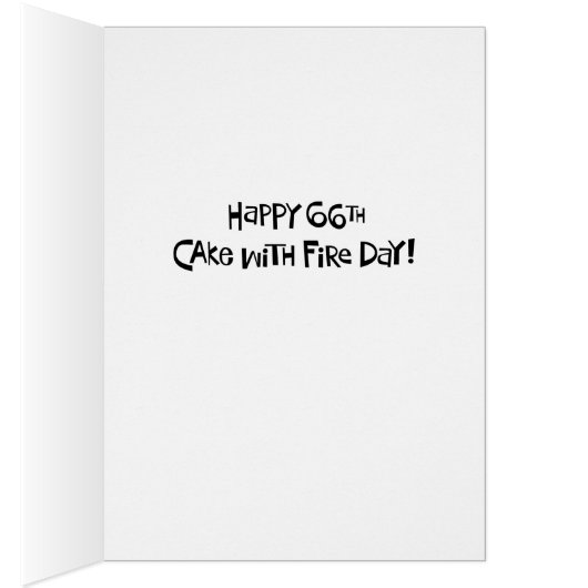 66おもしろいth Cake with Fire (内側 (右))