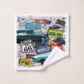 66のヴィンテージ車、遠征を導いて下さい バスタオルセット (ウォッシュタオル)