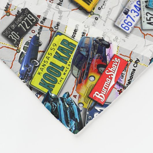 66のヴィンテージ車、遠征を導いて下さい フリースブランケット (角)