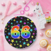 66イベントはっきりした:,おもしろい, カラフル Rainbow 66 ペーパープレート (パーティー)