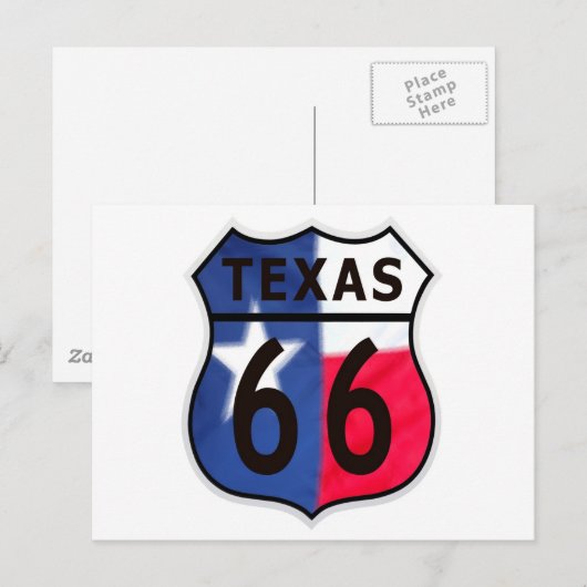 66テキサス州色 ポストカード (正面/裏面)