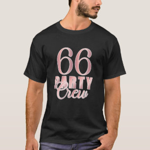 66パーティークルー誕生日ピンクデイグループフレンズ茶 Tシャツ