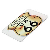 66号線ヴィンテージ道路標識 マグネット (左側)