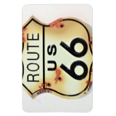 66号線ヴィンテージ道路標識 マグネット (縦)