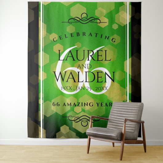 66周年チタナイト結婚記念日をエレガントに祝おう タペストリー (インサイチュ)