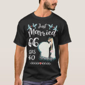 66周年結婚たった今結婚しました66年 Tシャツ (正面)