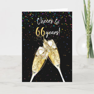 66周年結婚シャンパントースト カード