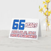 66年前の誕生日デザイン カード (黄色い花)