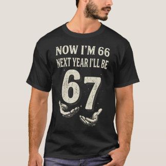 66歳になりました 来年は67歳 誕生日おめでとう 66歳 Tシャツ