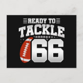 66歳のタックルフットボールパーティー 66歳の誕生日 ポストカード (正面)