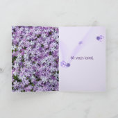 66歳の誕生日おめでとう Purple Phlox カード (内部)