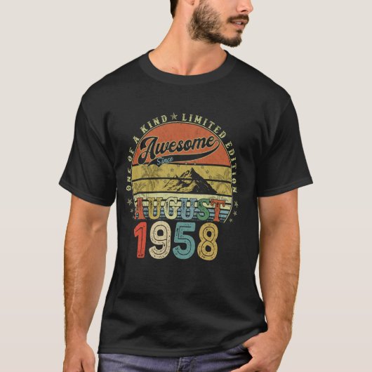 66歳の誕生日ギフト男性へ1958威厳がある 66t tシャツ (正面)