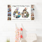 66歳の誕生日パーティーナンバー66フォトコラージュ 横断幕 (インサイチュ)