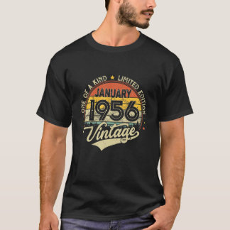 66歳の誕生日プレゼント 1月生まれ Tシャツ